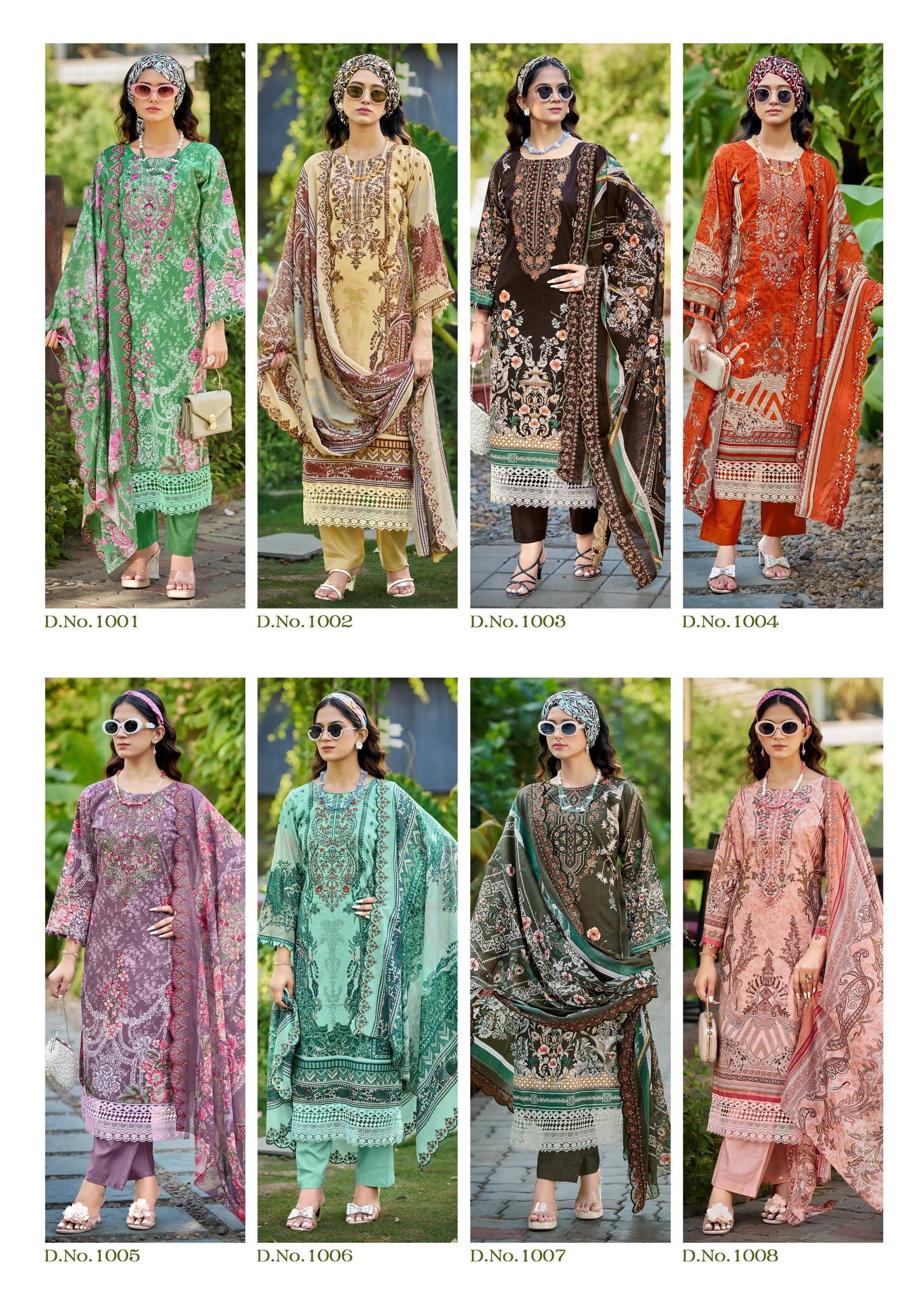 ANARKALI Vol-25by KAVYA‎‎ KALA Couture 1001 to 1008 Series Indian Traditional casual wear Pakistani Lawn Cotton dresses At Wholesale Price